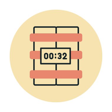 Zaman bombası ikonu vektör illüstrasyonu.