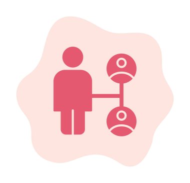 Takım yönetimi kavramının iş dünyası simgesi, vektör illüstrasyonu