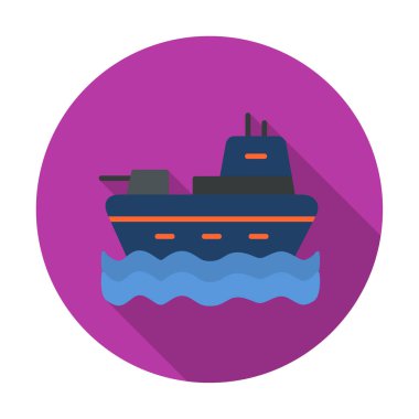 Gemi simgesi, vektör illüstrasyonu