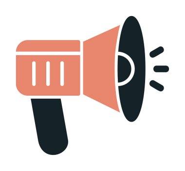 megafon ikonu. Hoparlör vektör illüstrasyonu. düz dizayn