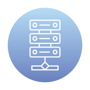 Ağ sunucu simgesinin vektör illüstrasyonu 