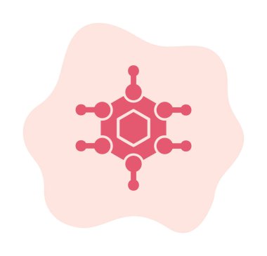 Basit Nanoteknoloji simgesi, vektör illüstrasyonu