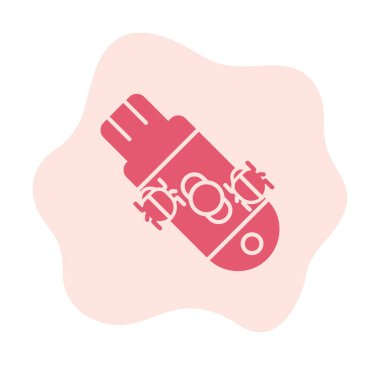 Pendrive Virüs ikon vektör görüntüsü. Web uygulamaları, mobil uygulamalar ve yazdırma ortamları için kullanılabilir.