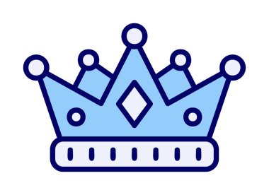 Taç düz simge vektör çizim