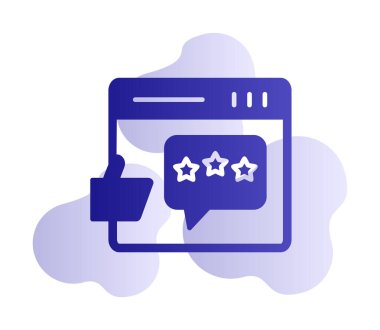 Basit düz geribildirim ikonu vektör çizimi 