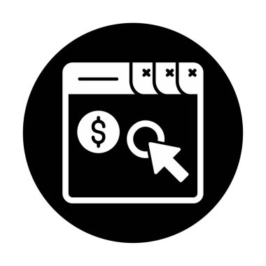 Her Tıklama simgesine Öde, vektör illüstrasyonu