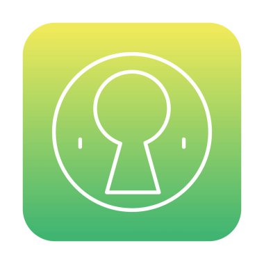 Anahtar deliği vektör çizimi, simge ögesi biçimi              