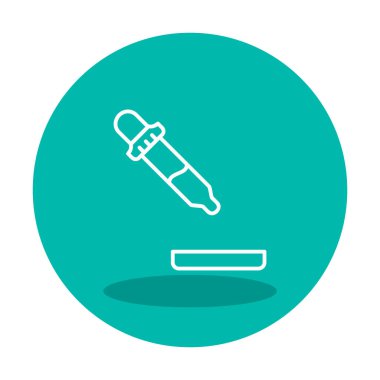 Pipette düz renk vektör ikonu tasarımı 