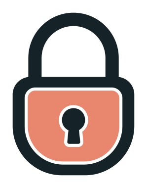 asma kilit web simgesi, vektör illüstrasyonu 