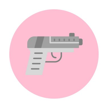 Beyaz arka planda izole edilmiş modaya uygun düz stil silah simgesi. silah sembolü web sitenizin tasarımı, logosu, uygulaması, ui.