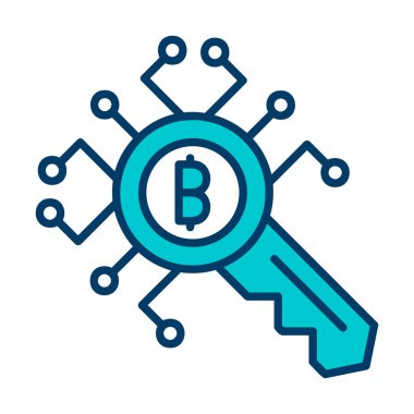 Basit Şifreleme Anahtarı simgesi. vektör 