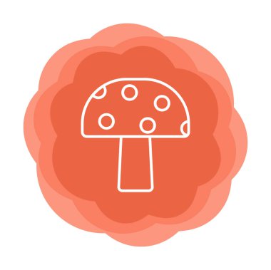 Mushroom icon, vector illustration simple design