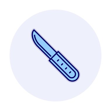 Beyaz arka plan üzerinde izole bıçak simge vektör  