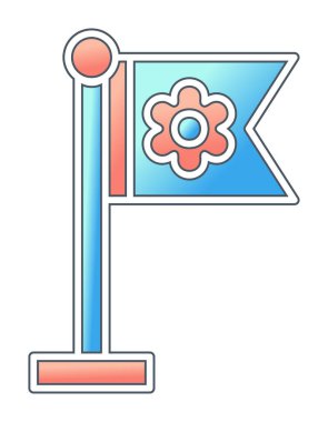 Sakura festivali konsepti çizimi, iki renk gradyan vektör çizimi tasarımı