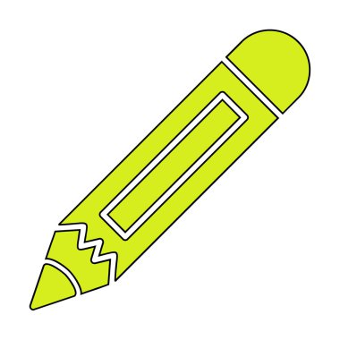 düz kalem simgesi basit vektör çizimi