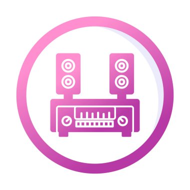 renk çizgisi ses hoparlörleri vektör çizimi 