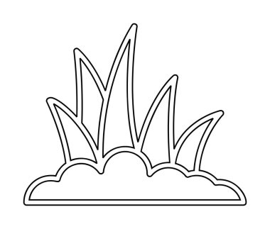 Çim simgesi, vektör illüstrasyonu 