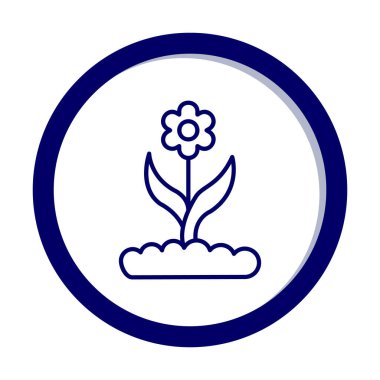  düz çiçek vektör illüstrasyon tasarımı