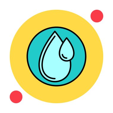 su damlası ağ simgesi, vektör illüstrasyonu 