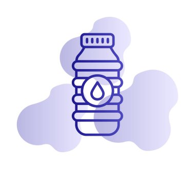 su şişesi simgesi, vektör illüstrasyonu    