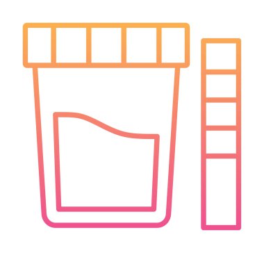 İdrar Test Ağı simgesi, vektör illüstrasyonu