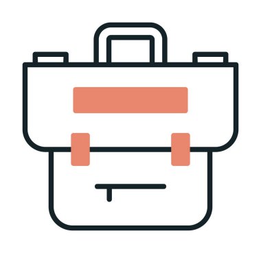 Çanta. Web simgesi basit illüstrasyon  