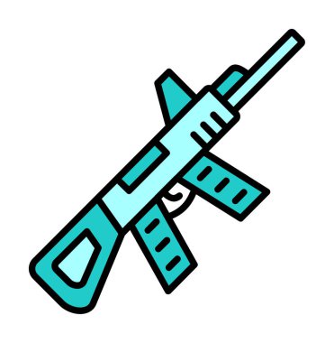 Makine Tüfeği vektör illüstrasyonu