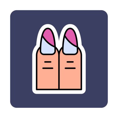 iki çivi web simgesi, vektör illüstrasyonu 