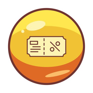 Hediye çeki web simgesi, vektör illüstrasyonu 