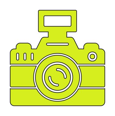 fotoğraf makinesi ikon vektör illüstrasyonu                      