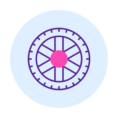 Lastik yassı vektör simgesi beyaz arkaplanda izole edildi