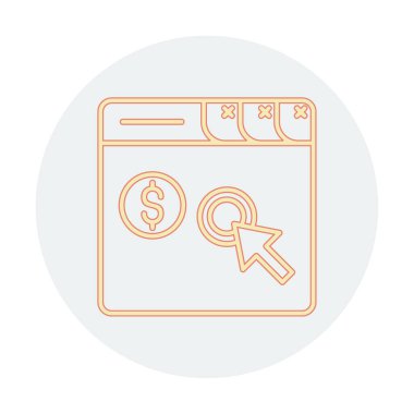 Her Tıklama simgesine Öde, vektör illüstrasyonu