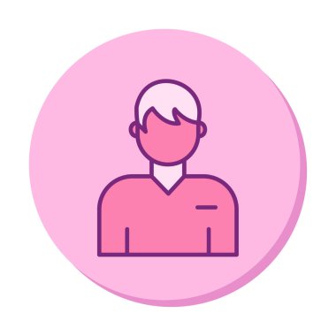 Erkek kullanıcı simgesi. Vektör çizim