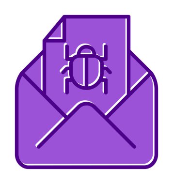 Basit çöp posta harfi simgesi, vektör illüstrasyonu