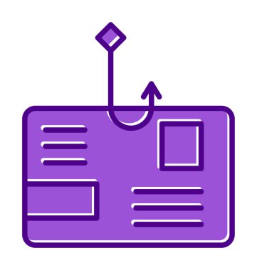 E- posta phishing satır simgesi. Mobil konsept ve web tasarımı için posta dolandırıcılığı stili işareti. Sembol, logo çizimi. Vektör grafikleri