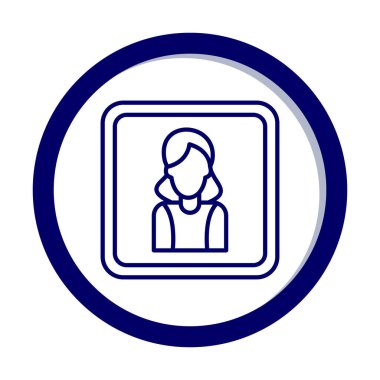 kadın avatar simgesi vektör illüstrasyonu