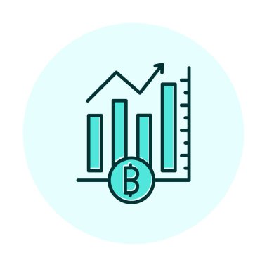 Basit Analitik simge, vektör illüstrasyonu