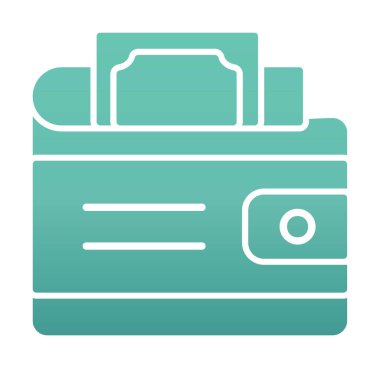 Cüzdan. Web simgesi basit illüstrasyon