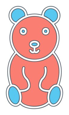 Oyuncak ayı ikonu vektör çizimi