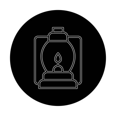 fener düz simgesi, vektör illüstrasyonu 