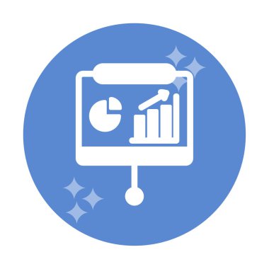 Sunum, iş istatistikleri ve pasta grafik ikonlu veri analizleri. iş analizleri, analizler, istatistikler, pasta grafiği