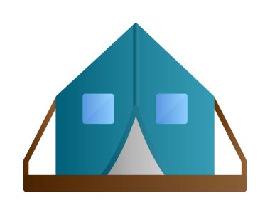 çadır simgesi, vektör çizimi  