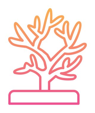 Mercan simgesi vektör illüstrasyonu