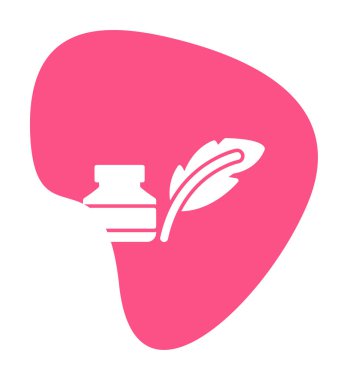 Quill ve Ink vektör simgesi