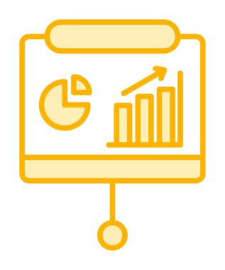 Sunum, iş istatistikleri ve pasta grafik ikonlu veri analizleri. iş analizleri, analizler, istatistikler, pasta grafiği