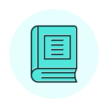 Kitap. Web simgesi basit illüstrasyon