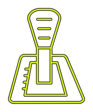 Araba vites kutusu web simgesi, vektör illüstrasyonu