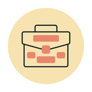 Çanta. Web simgesi basit illüstrasyon  