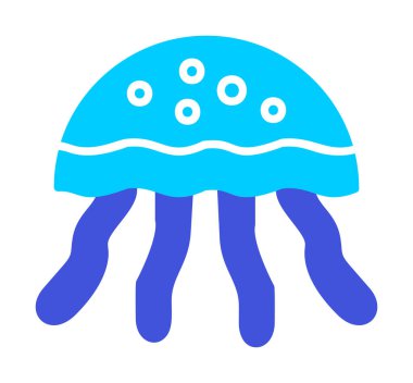 Denizanası. Web simgesi basit illüstrasyon                       