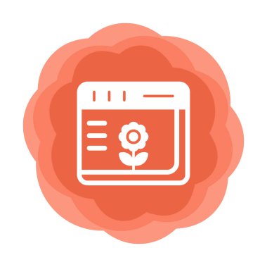 Basit Web Tarayıcı simgesi, vektör illüstrasyonu